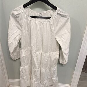 J. Crew White Tunic Top